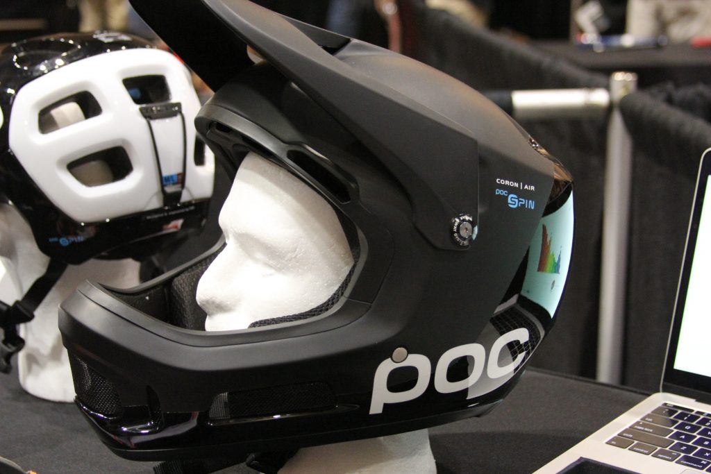 POC HAS MADE SOME CHANGES TO THEIR HELMETS.  A NEW SAFETY FEATURE CALLED "SPIN". SPIN IS A SILICONE THAT IS INCORPORATED INTO THE HELMET'S PADS.  THIS ALLOWS ROTATIONAL MOVEMENT IN THE EVENT OF A HIT ON YOUR HEAD DURING A CRASH.   