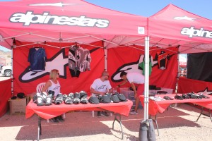 ALPINESTARS WAS AT THE DEMO SHOWING OFF THE GOODS.