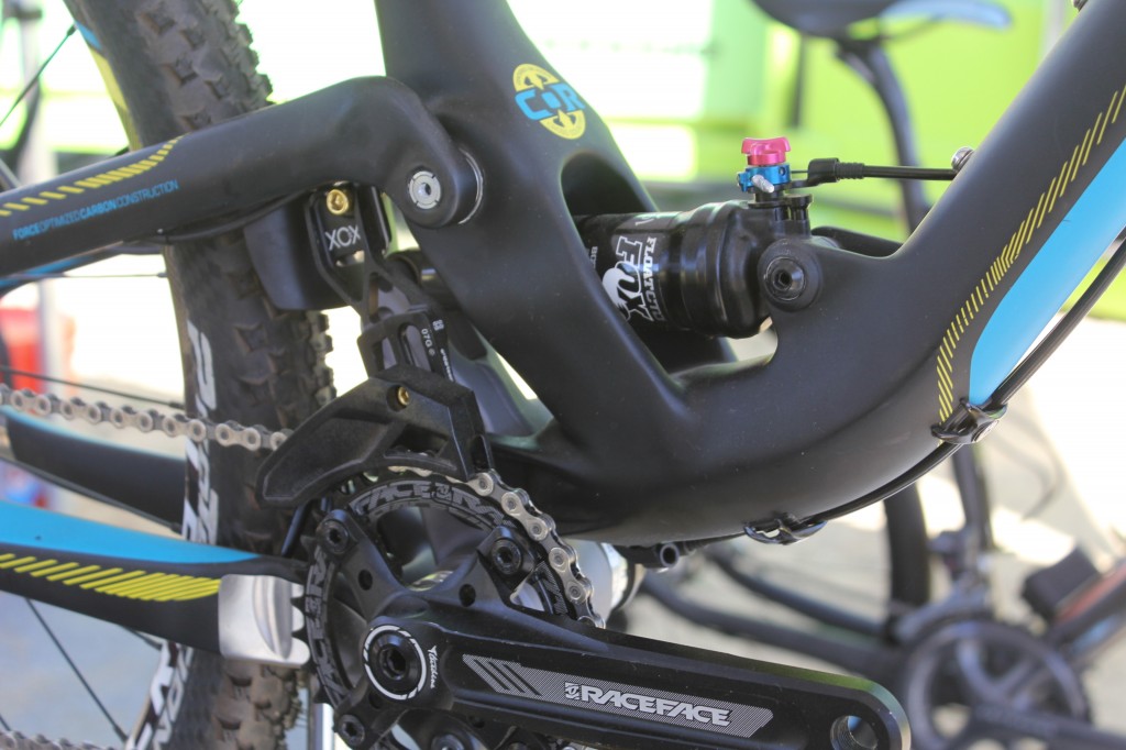 A beautifully made carbon front triangle houses the rear shock mount and swingarm mount.  