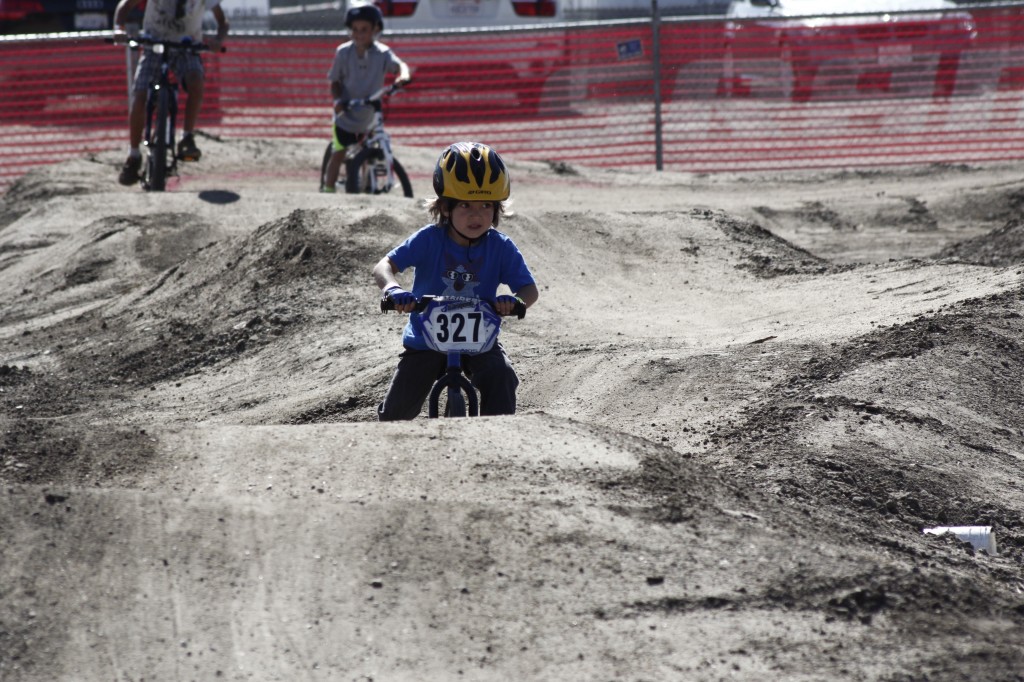 On the kids track the little shredders were ripping it up