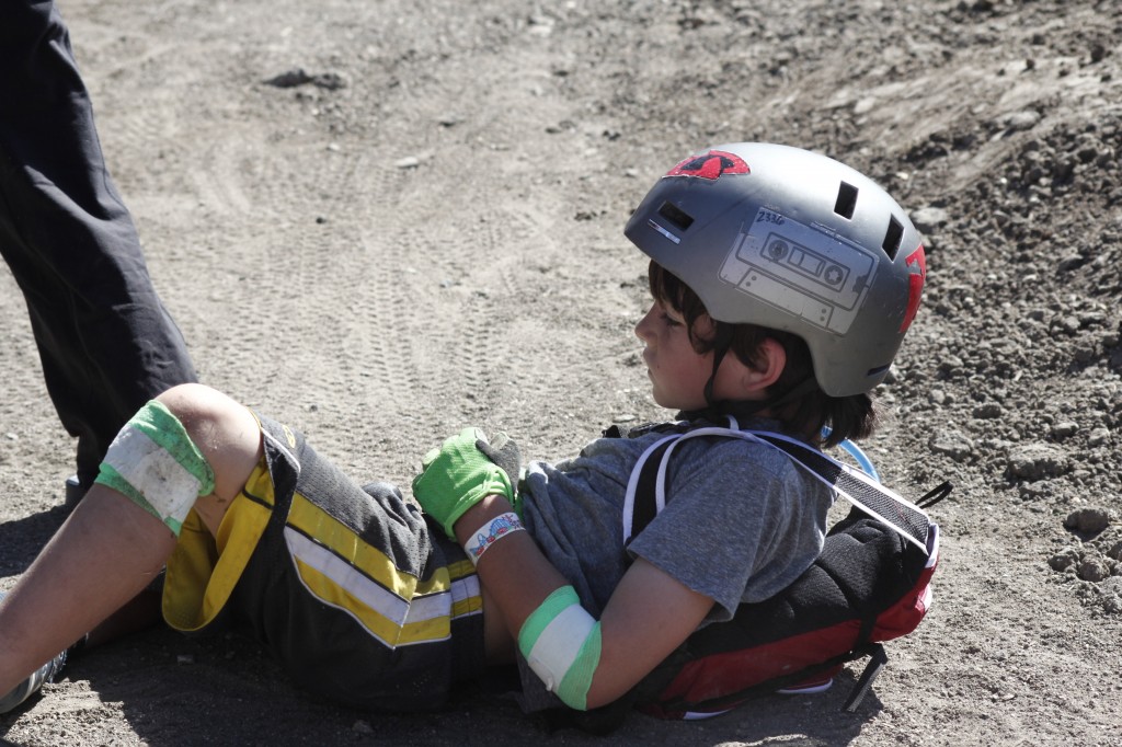 This little guy had so many band aids he had to be the most hardcore kid out there. 