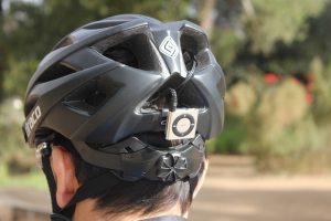 IF YOU CHOOSE TO PUT YOU SMALL DEVICE ON THE HELMET THE SAME WAY AS YOU DID WITH THE SPEAKERS, PULL OFF THE BACKING AND APPLY TO THE SHELL