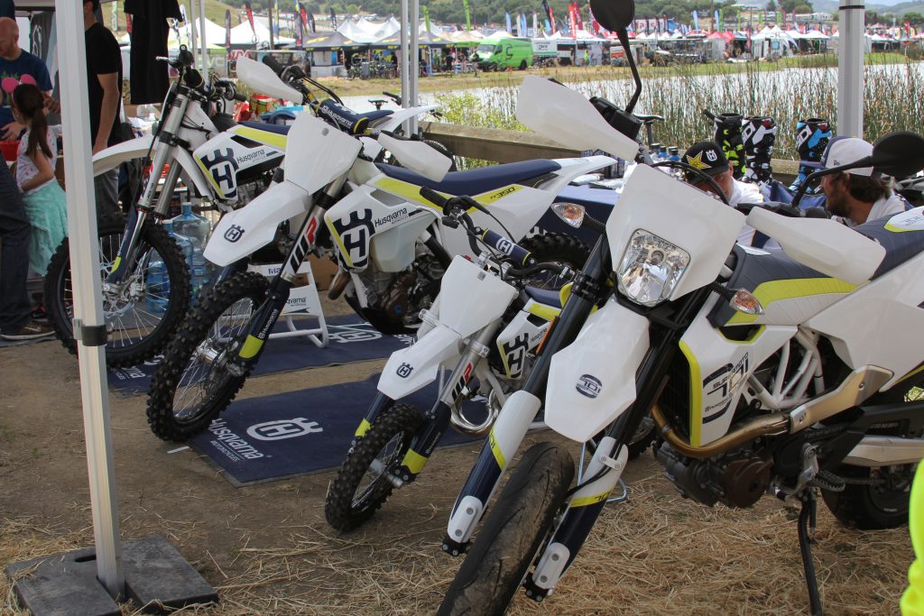 HUSQVARNA WAS OUT SHOWING OFF THERE DIRT AND DUAL LINE