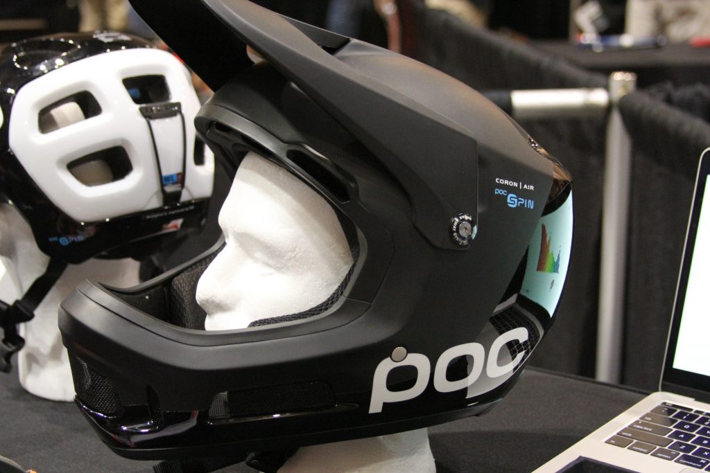 POC HAS MADE SOME CHANGES TO THEIR HELMETS. A NEW SAFETY FEATURE CALLED "SPIN". SPIN IS A SILICONE THAT IS INCORPORATED INTO THE HELMET'S PADS. THIS ALLOWS ROTATIONAL MOVEMENT IN THE EVENT OF A HIT ON YOUR HEAD DURING A CRASH.