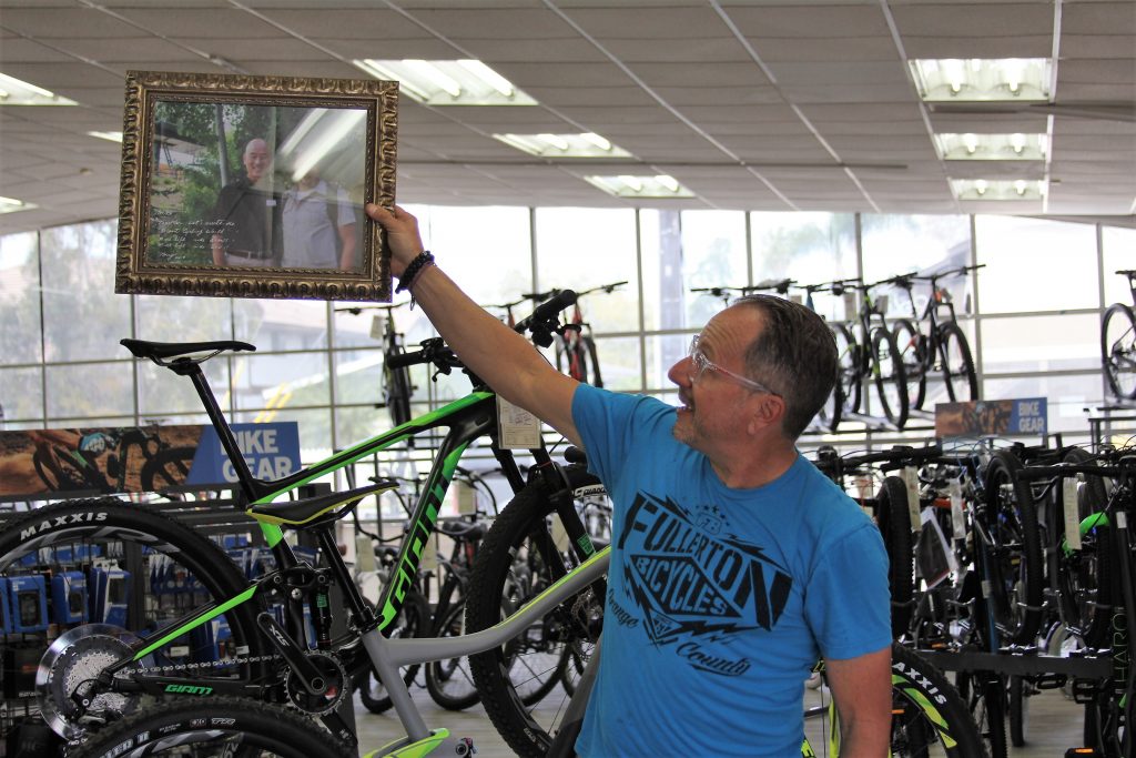 MIKE FRANZE WAS HAPPY FOR THE PERSONAL PHOTO AND MESSAGE TO HIM FROM TONY LO OF GIANT WHO RECENTLY RETIRED.
