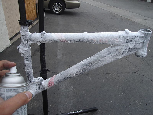 how to strip paint off a bicycle frame