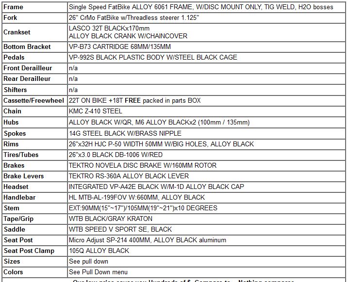 gravity deadeye single speed specs